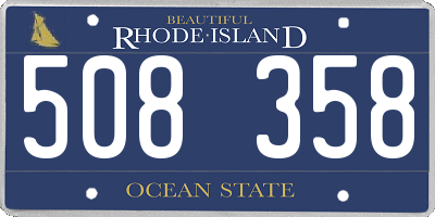 RI license plate 508358