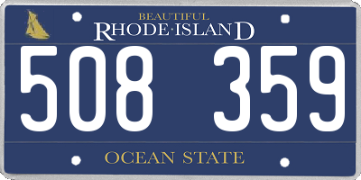 RI license plate 508359