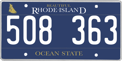 RI license plate 508363