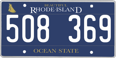 RI license plate 508369