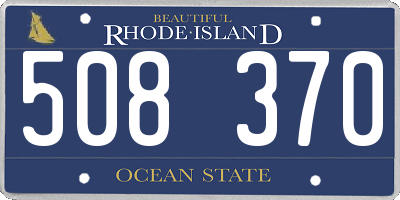 RI license plate 508370
