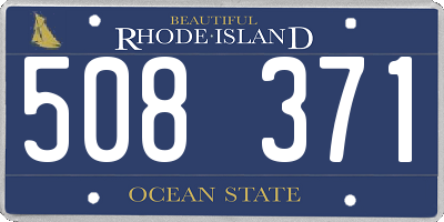 RI license plate 508371