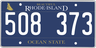 RI license plate 508373