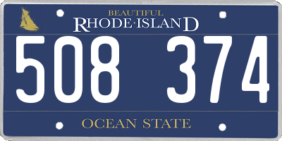 RI license plate 508374