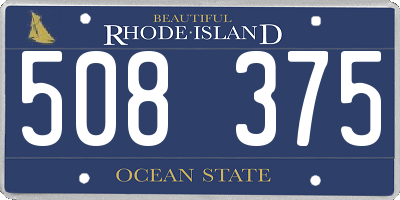 RI license plate 508375