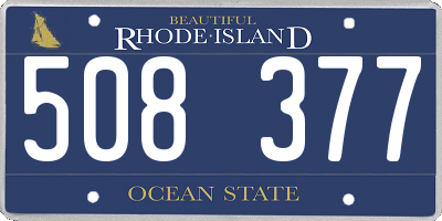 RI license plate 508377