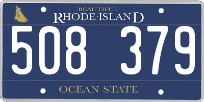RI license plate 508379