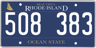 RI license plate 508383