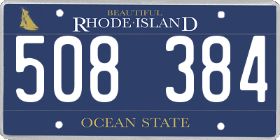 RI license plate 508384