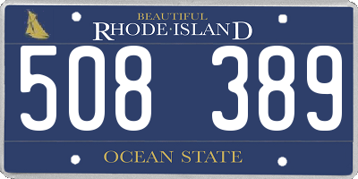 RI license plate 508389