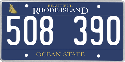 RI license plate 508390