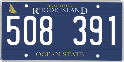 RI license plate 508391