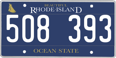 RI license plate 508393