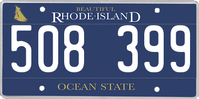 RI license plate 508399