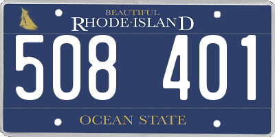 RI license plate 508401