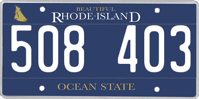 RI license plate 508403