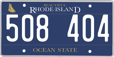 RI license plate 508404