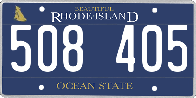 RI license plate 508405