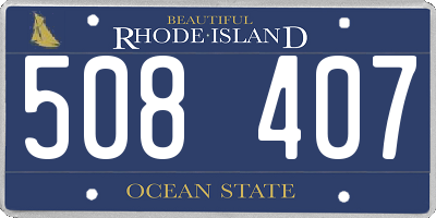 RI license plate 508407