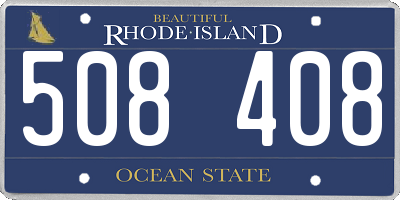 RI license plate 508408