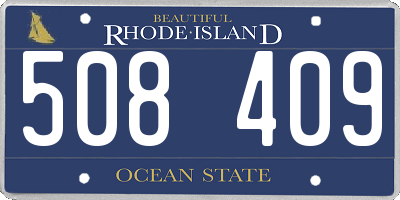 RI license plate 508409