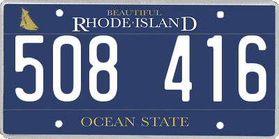 RI license plate 508416