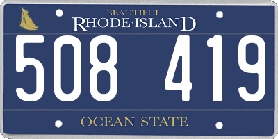 RI license plate 508419