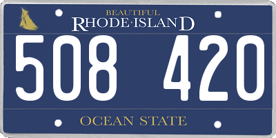 RI license plate 508420