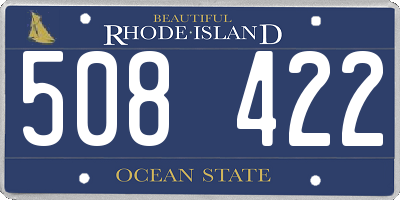 RI license plate 508422