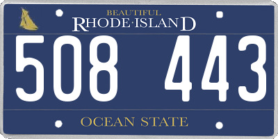 RI license plate 508443