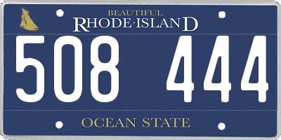 RI license plate 508444