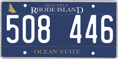 RI license plate 508446