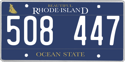 RI license plate 508447