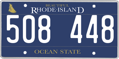 RI license plate 508448