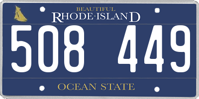 RI license plate 508449