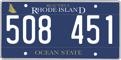 RI license plate 508451