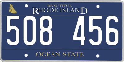 RI license plate 508456