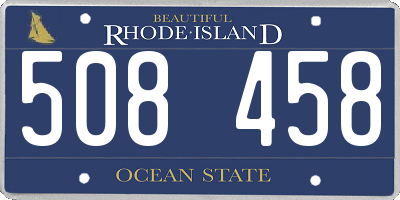 RI license plate 508458