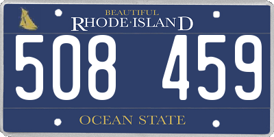 RI license plate 508459