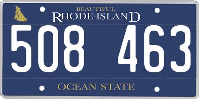RI license plate 508463