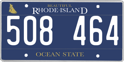 RI license plate 508464