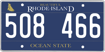 RI license plate 508466