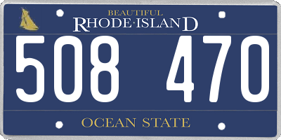 RI license plate 508470