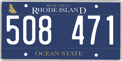 RI license plate 508471