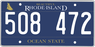 RI license plate 508472