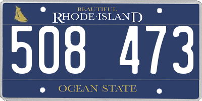 RI license plate 508473