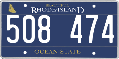 RI license plate 508474