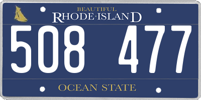 RI license plate 508477