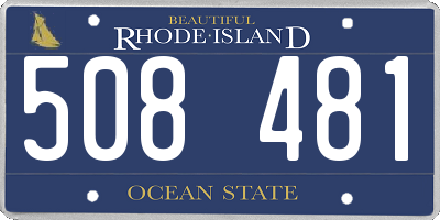 RI license plate 508481