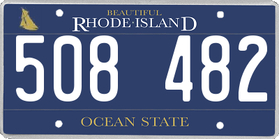 RI license plate 508482